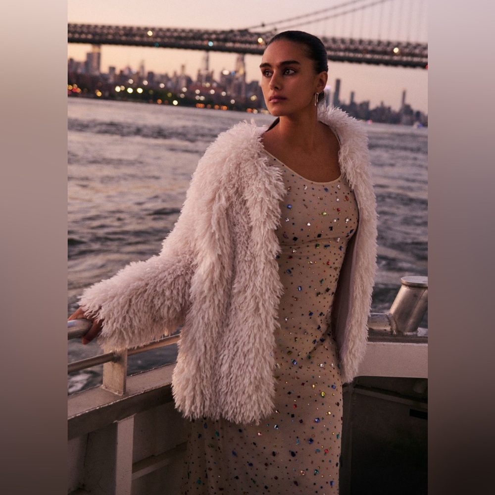 Let Me Be Bejeweled Mesh Maxi Dress for Anthropologie